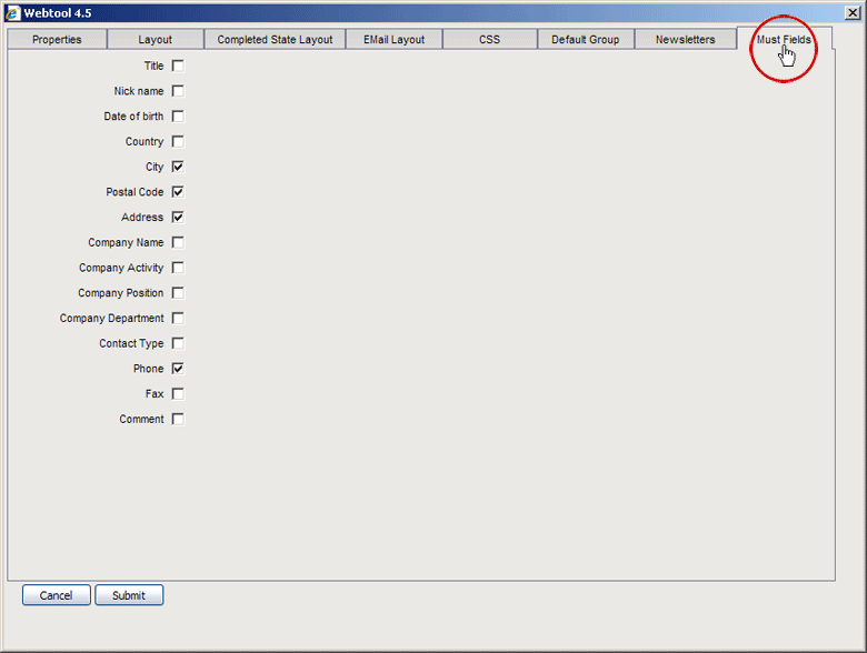Registration-Must-Fields